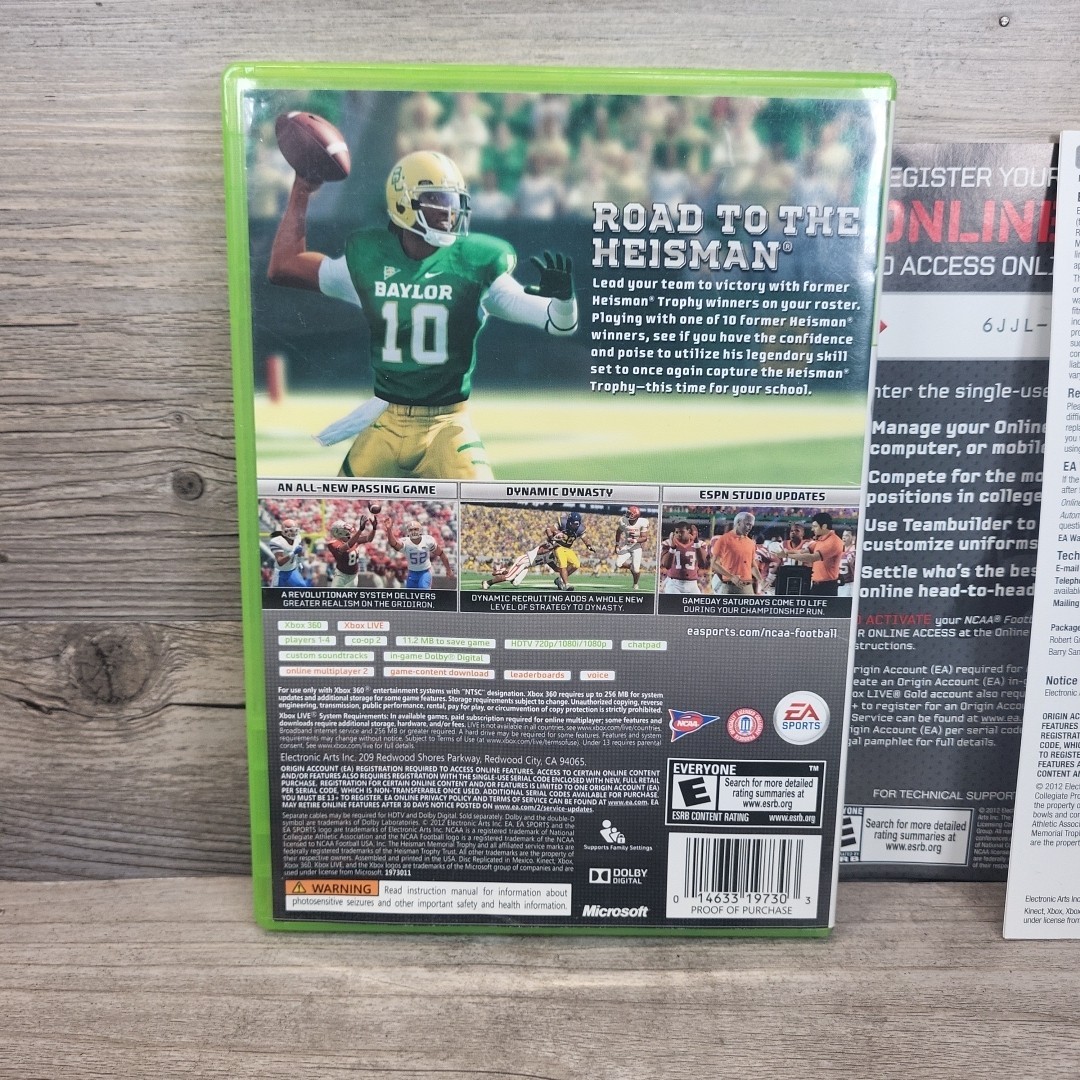*NEEDS RESURFACE* NCAA Football 13 (Microsoft Xbox 360, 2012) w/ INSERTS