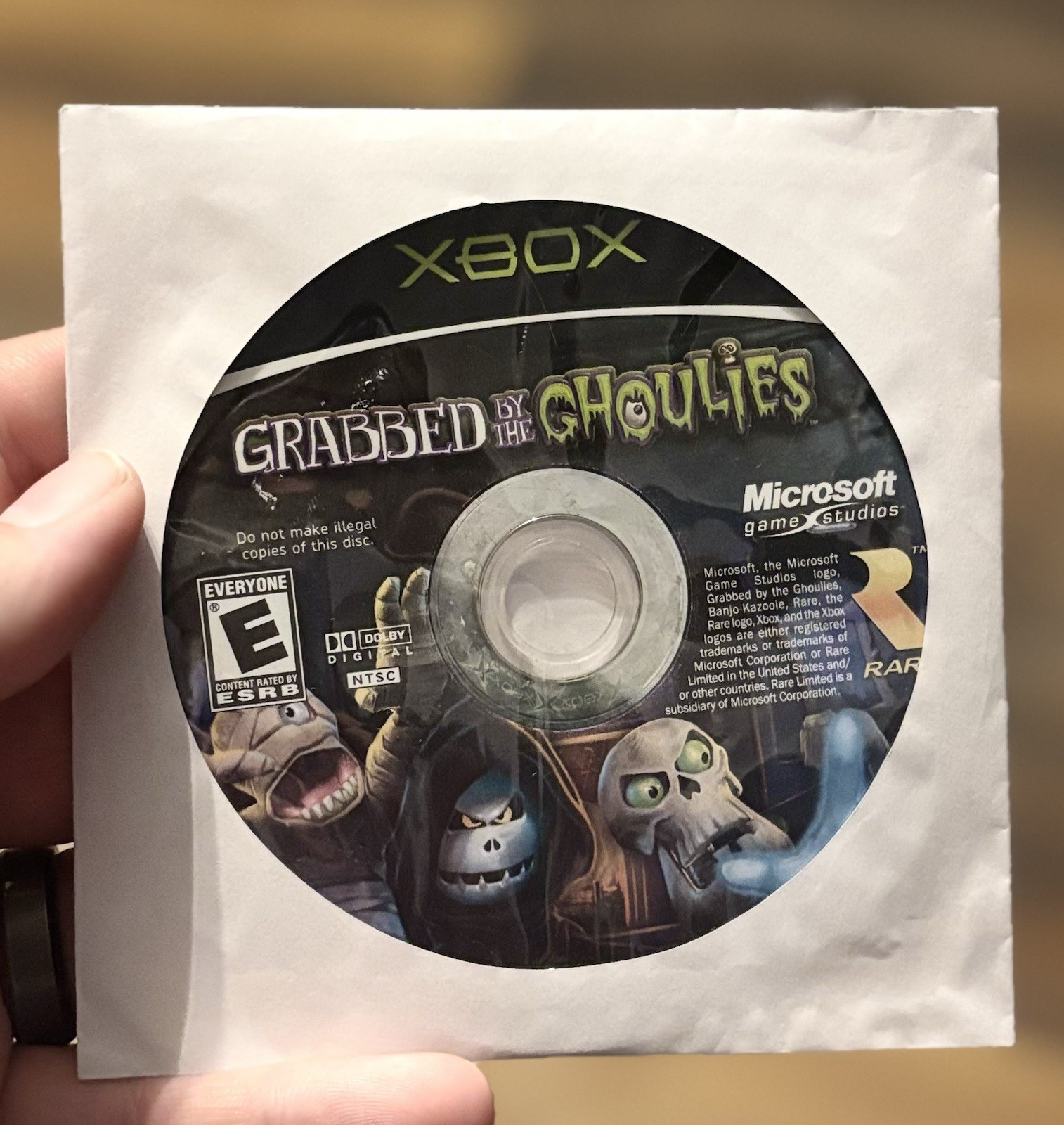 Grabbed by the Ghoulies Microsoft Xbox (2003) Disk Only (TESTED)