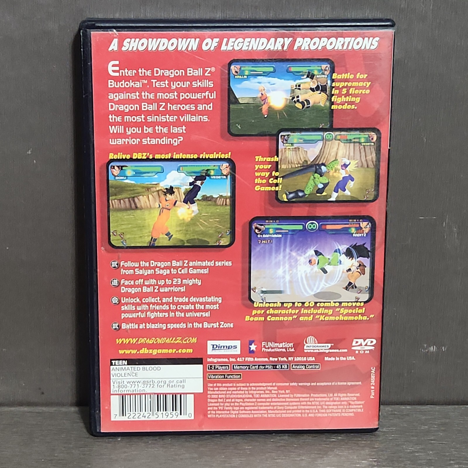 Dragon Ball Z Budokai Playstation 2 PS2 Complete Video Game