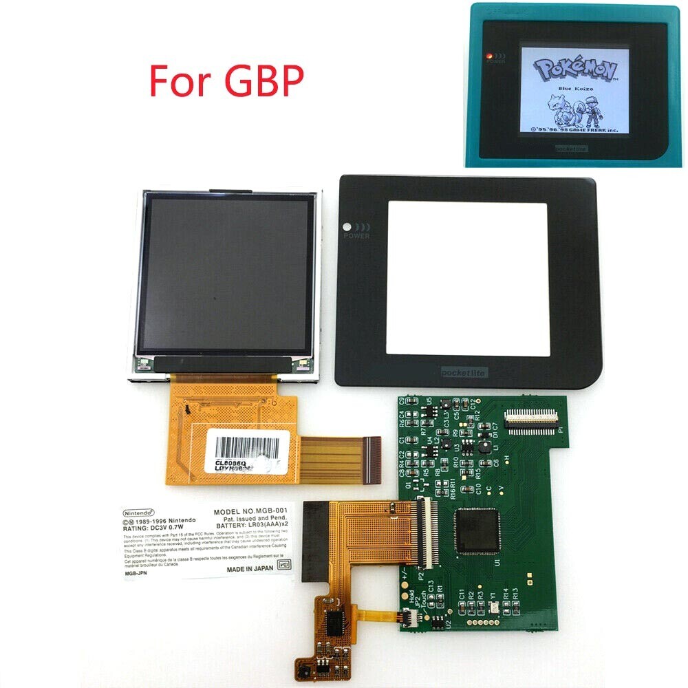 GBP Backlight LCD Screen High Light Kits For Nintendo GameBoy Pocket Console