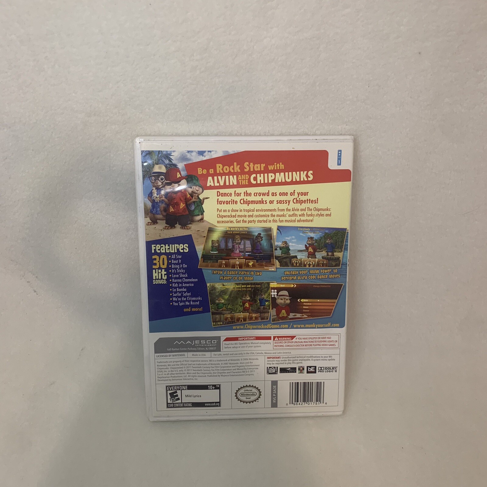 Alvin and the Chipmunks: Chipwrecked (Nintendo Wii, 2011) Complete