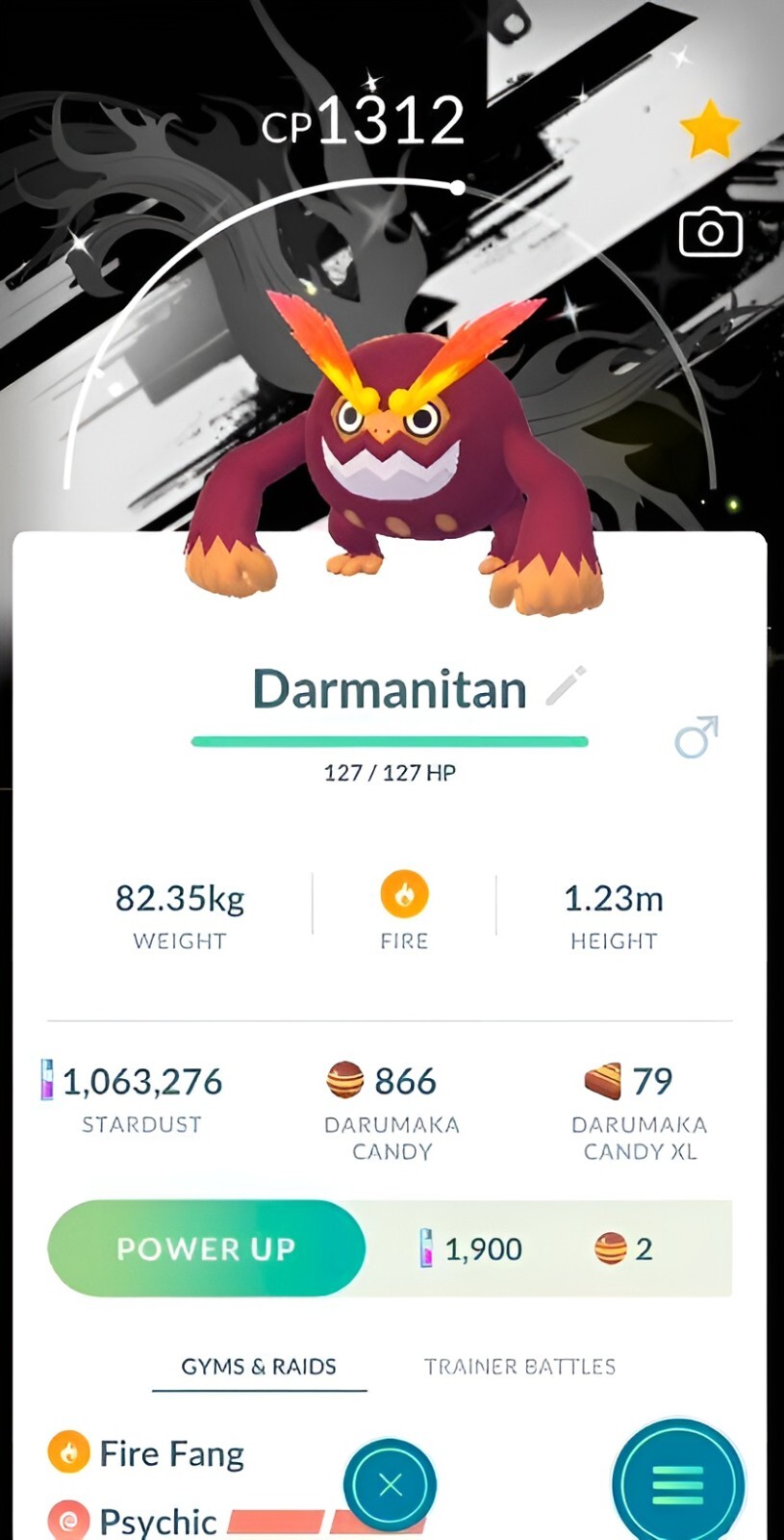 Shiny Darmanitan with black and white BG | Tr-de Go✨