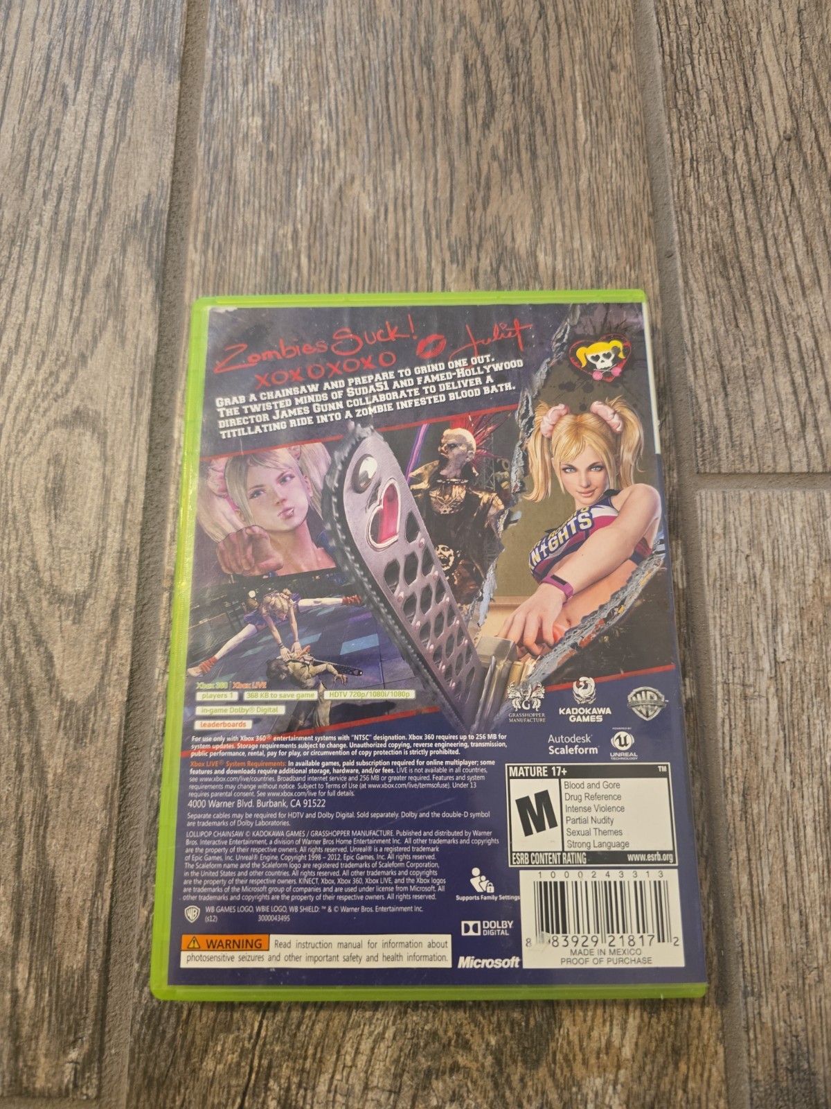 Lollipop Chainsaw (Xbox 360). Tested & Working COMPLETE FREE SHIPPING