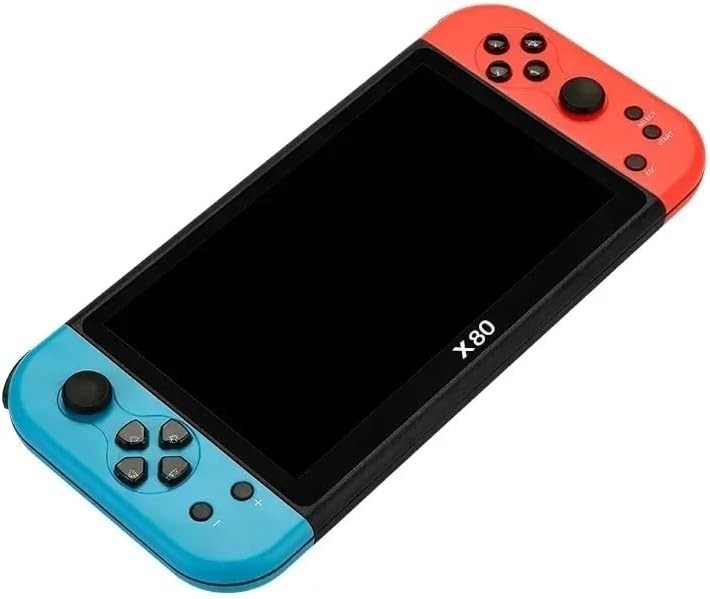 X80 blue red Handheld Game Console 16gb 7 inch HD Retro Game Support TV Games