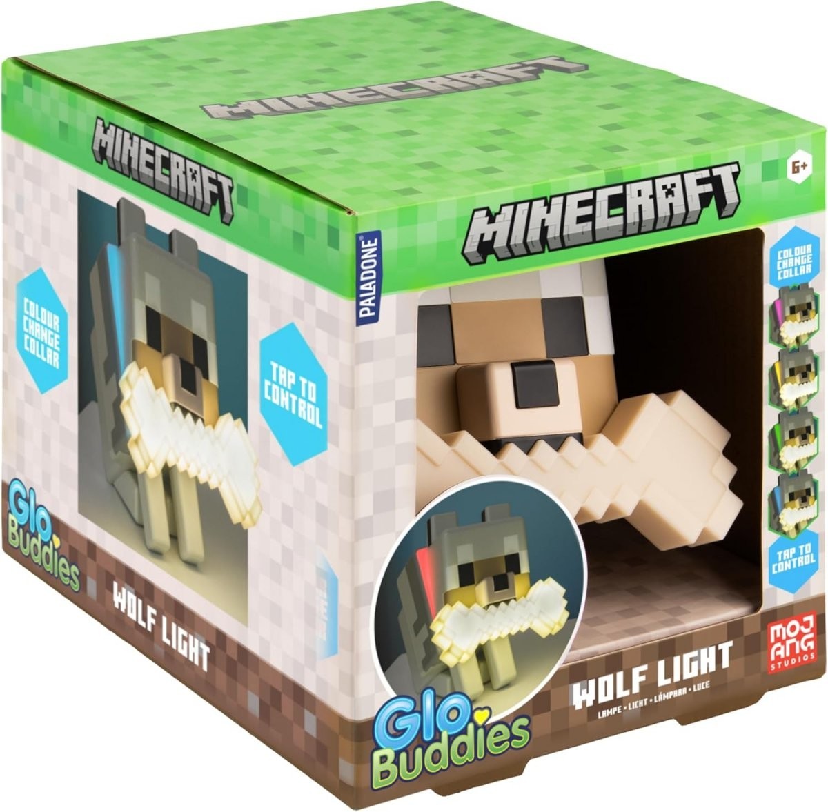 Mojang Minecraft Wolf GloBuddies Light Color Changing Licensed Night Lamp Decor