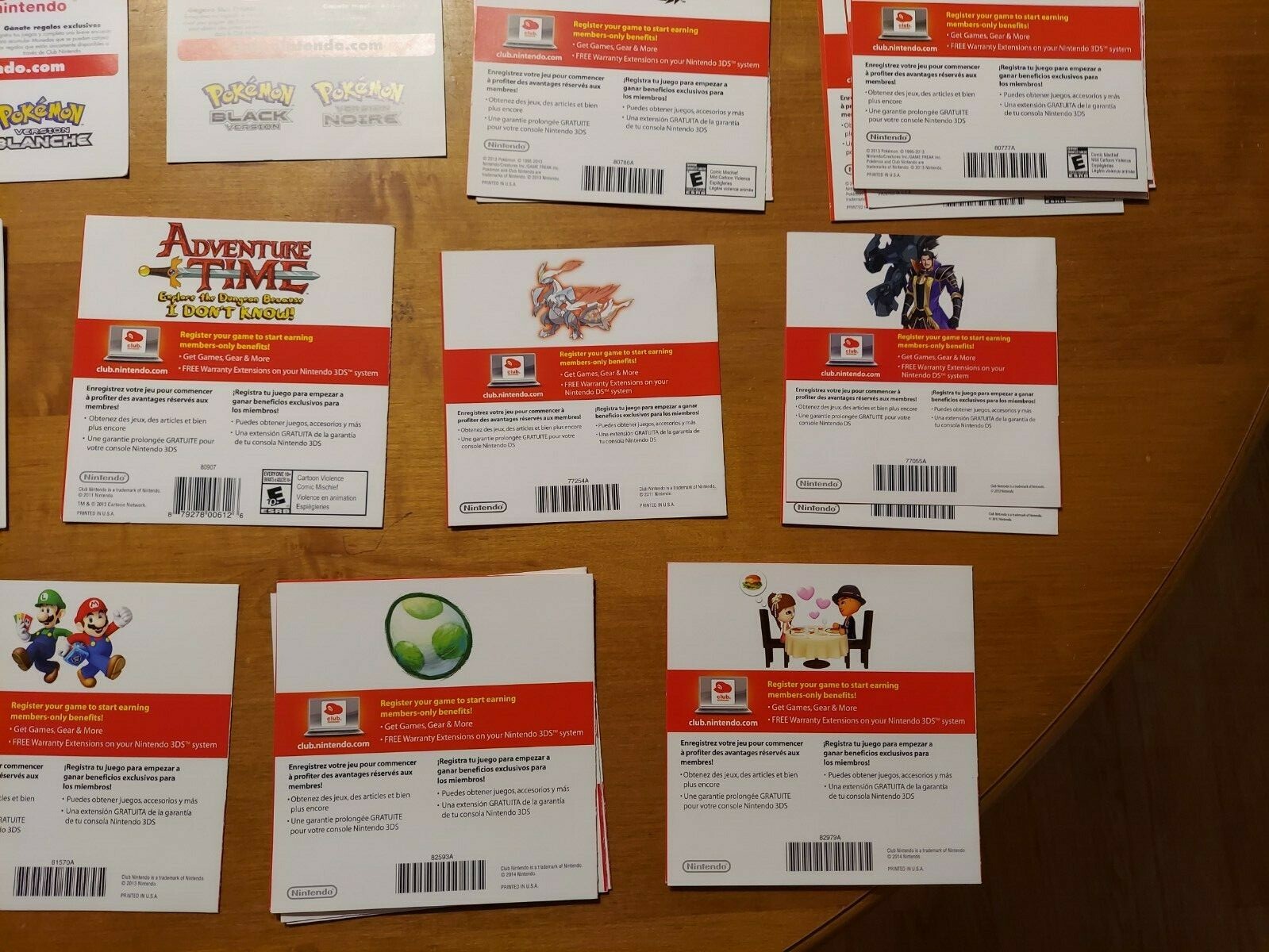 LOT OF 92 Wii Wii U 3DS Club Nintendo Video Game Inserts + Bonuses EXPIRED READ