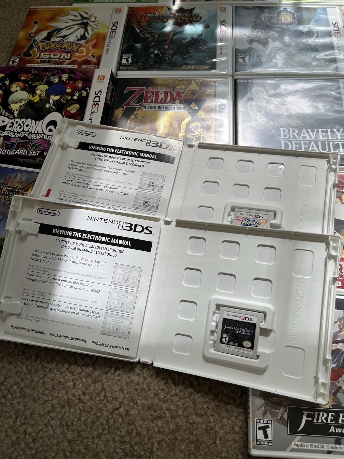 Nintendo DS/3DS/GBA Game Bundle Lot – Pokemon Zelda Mario Persona & More Tested