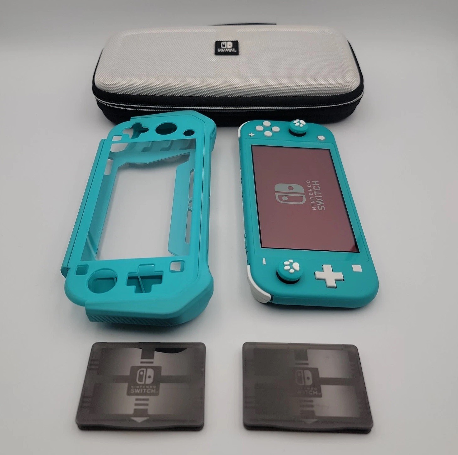 Nintendo Switch Lite HDH-001 32GB Turquoise Handheld Console W/ CASE Puppy Paw