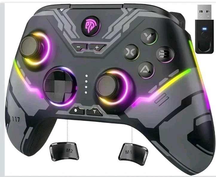 EasySMX X15 Gaming Controller Wireless Bluetooth RBG Back Buttons PC Switch New