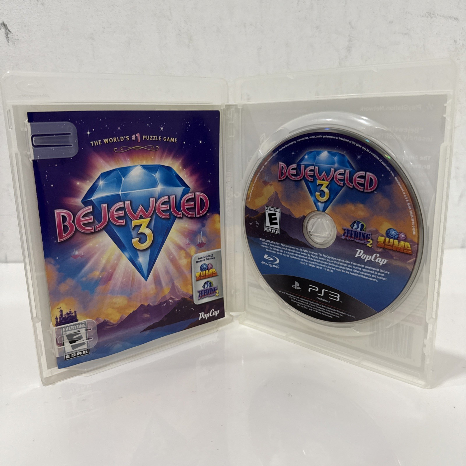 Bejeweled 3 (Sony PlayStation 3 PS3) Complete CIB Tested Working
