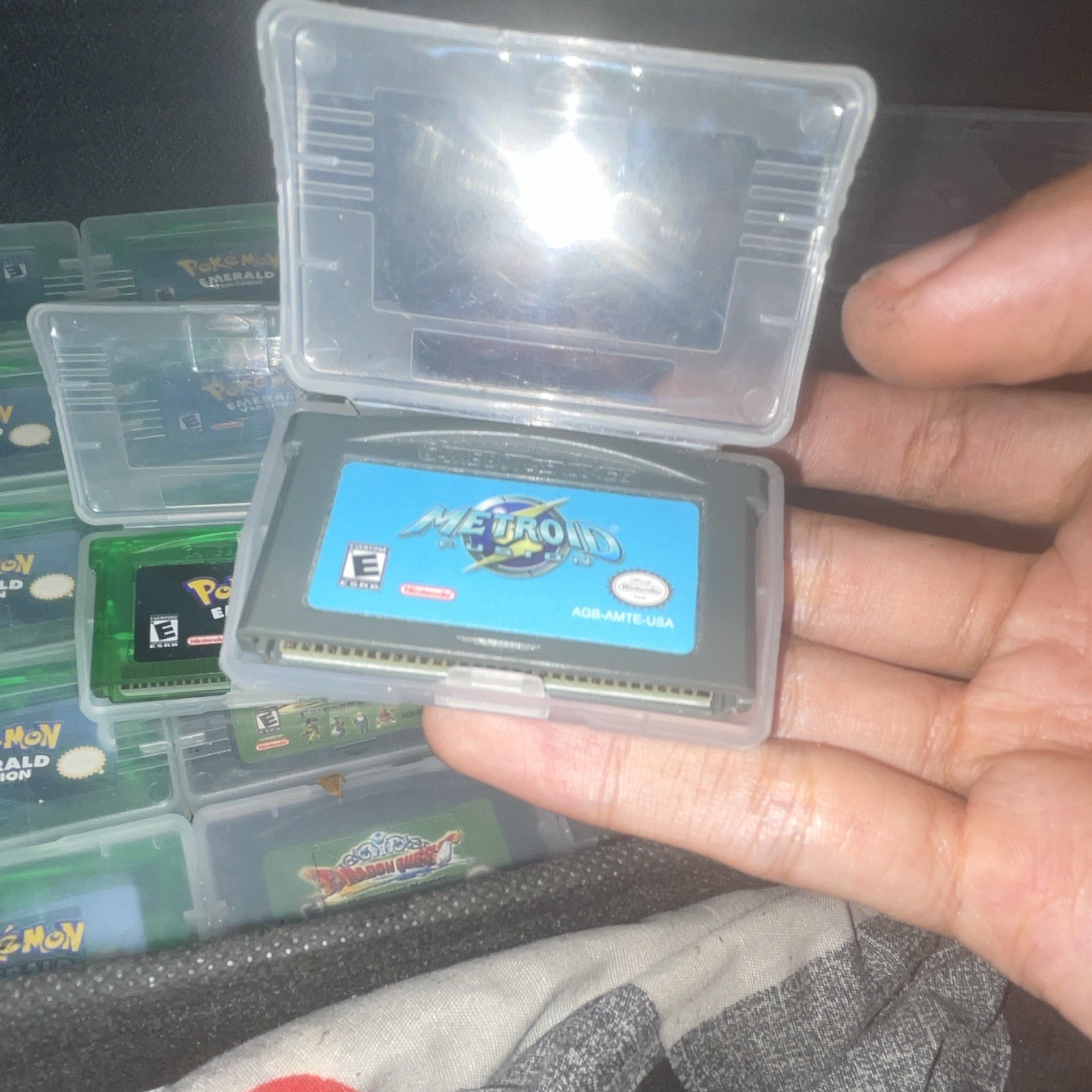 Nintendo Game Boy Advance Cartridge Game Lot Pokémon Emerald, Doom II, Metroid +