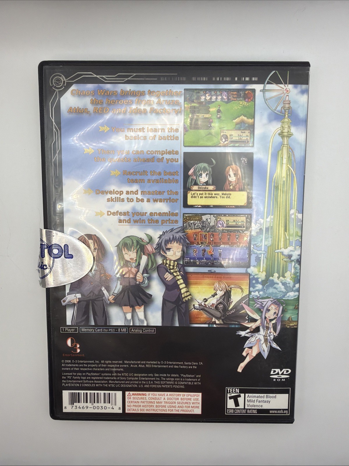 Chaos Wars (Sony PlayStation 2 PS2, 2008) No Manual Extremely Clean Disc Tested
