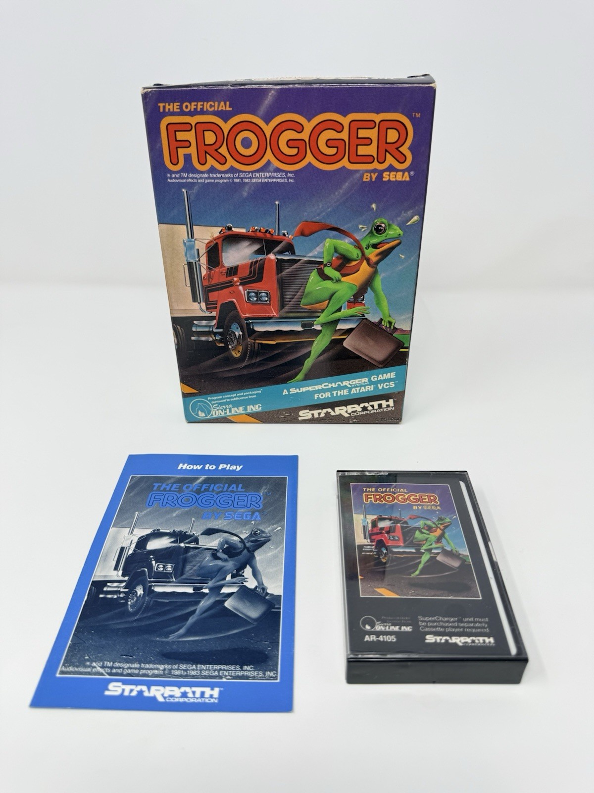Frogger Atari 2600 Starpath Supercharger Arcadia Sega Complete CIB Tested