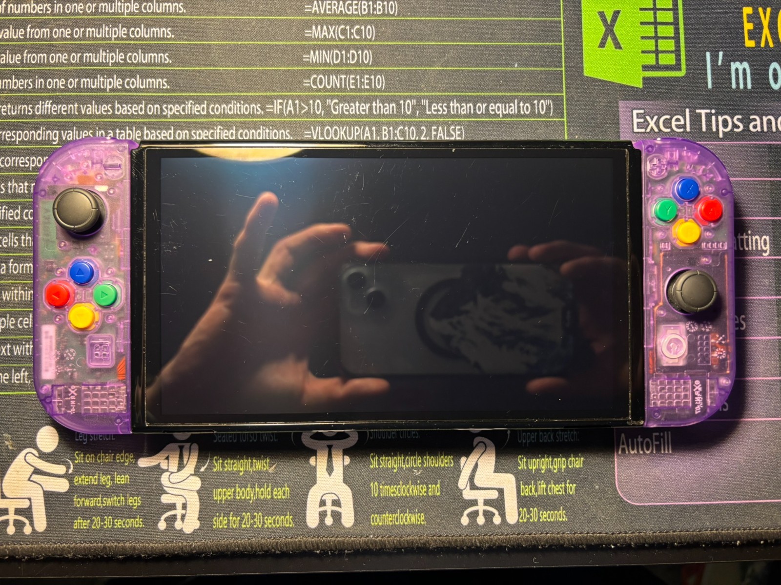 Transparent Purple Nintendo switch OLED