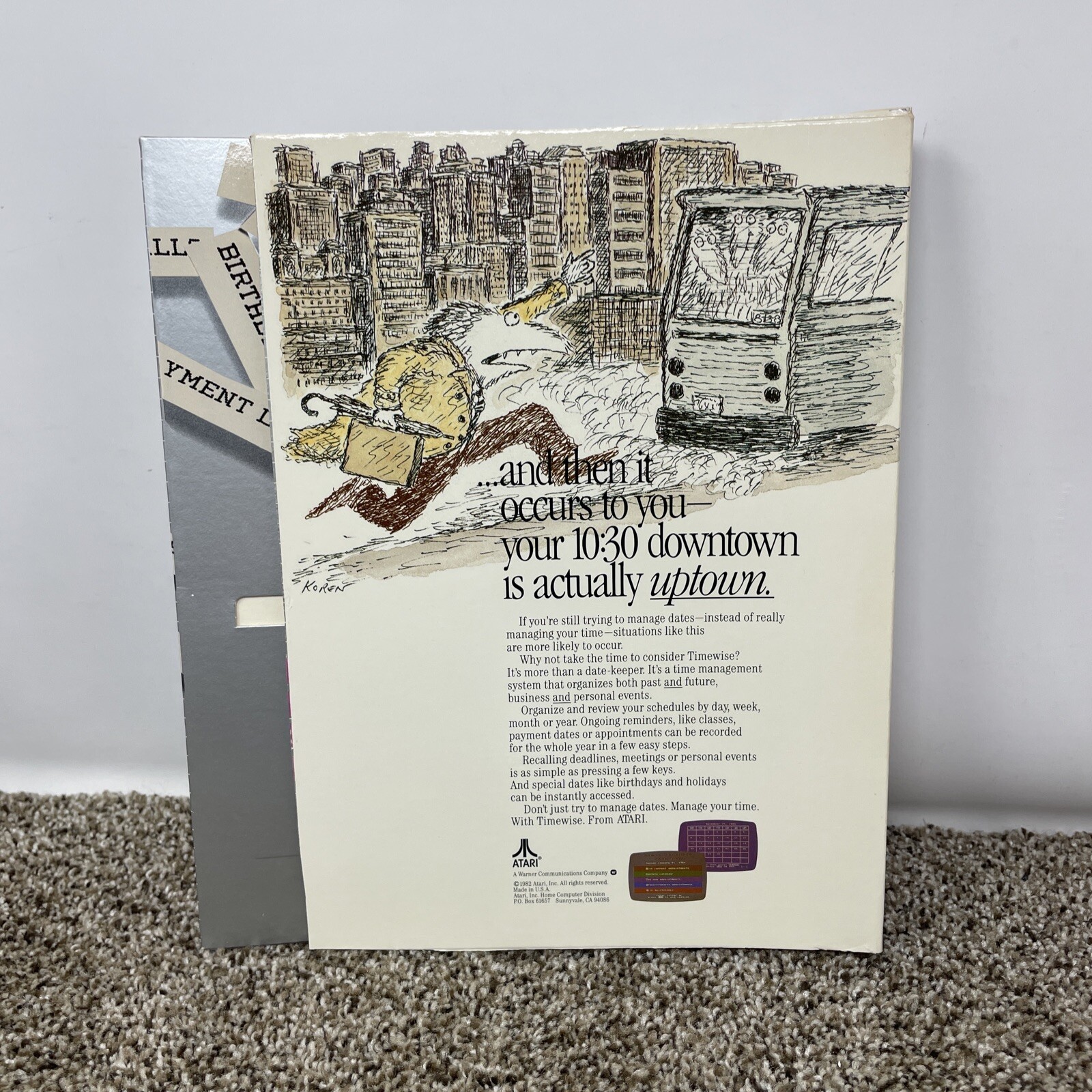 READ Atari 400 / 800 Timewise Productivity Software Complete in Box. DISK