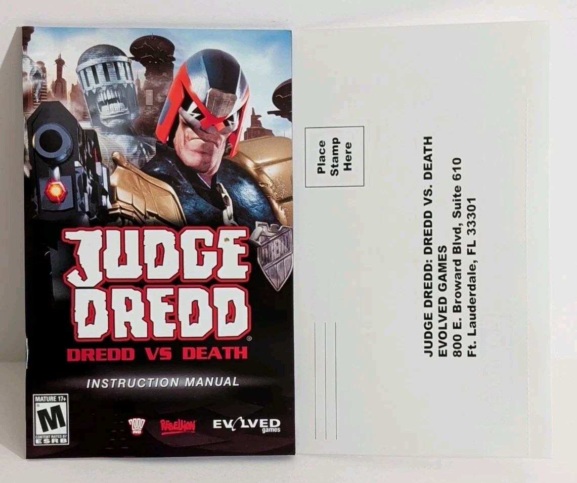 Judge Dredd: Dredd vs Death (PS2, 2005) CIB With Reg Card, Sony PlayStation 2