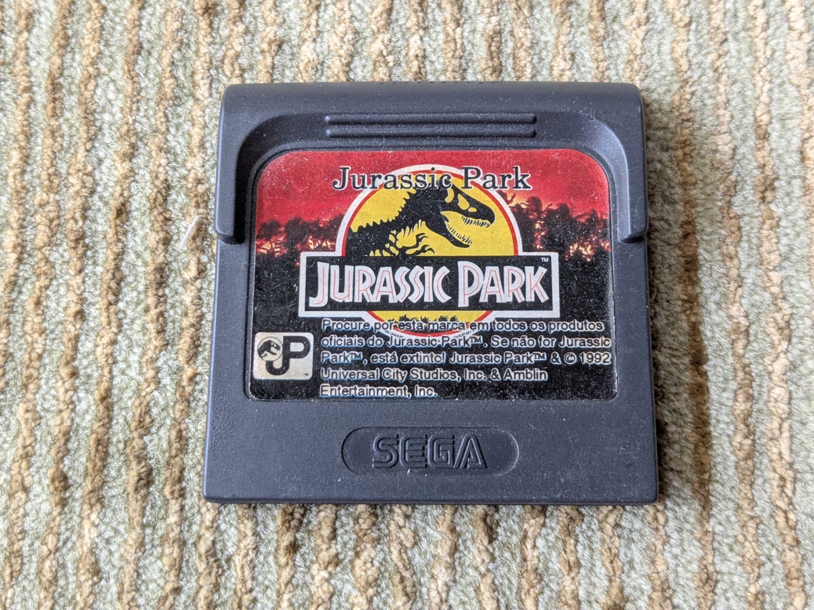 Jurassic Park Sega Game Gear Game Tec Toy Brazil Cartridge Only Tested US SELLER