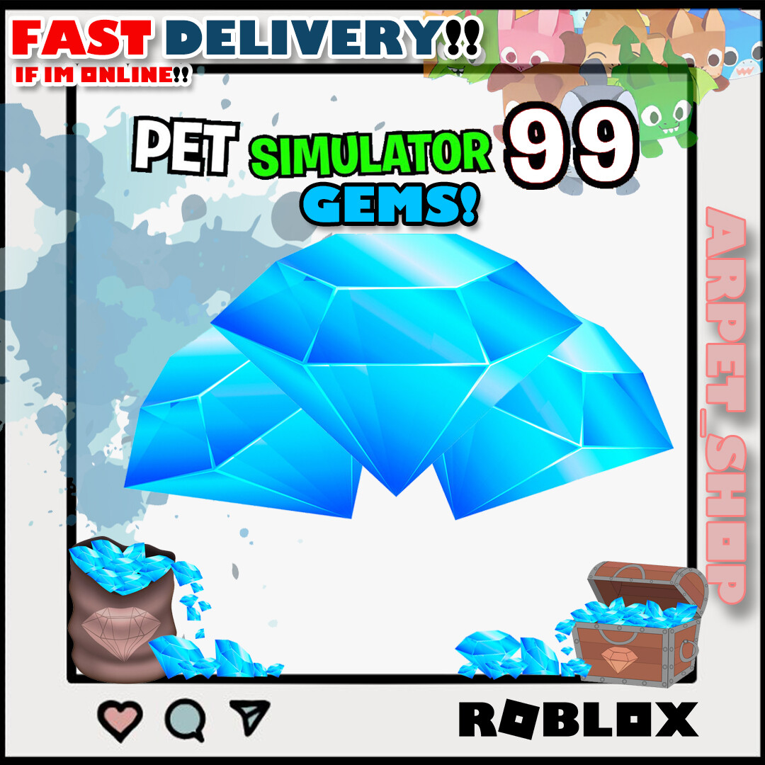 PET SIMULATOR 99 – PET SIM 99 | 1B-100B GEMS PS99 Diamonds | FAST DELIVERY
