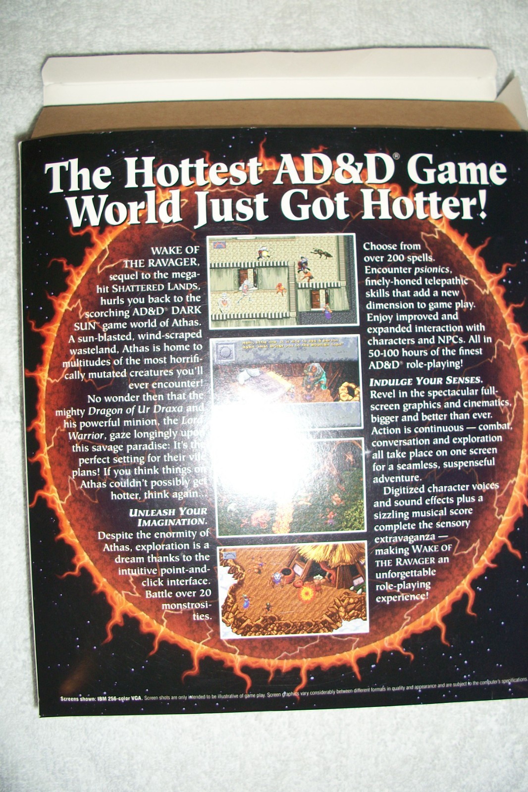 DUNGEONS & DRAGONS DARK SUN WAKE OF THE RAVAGER SSI CD-ROM CLUE BOOK INCLUDED