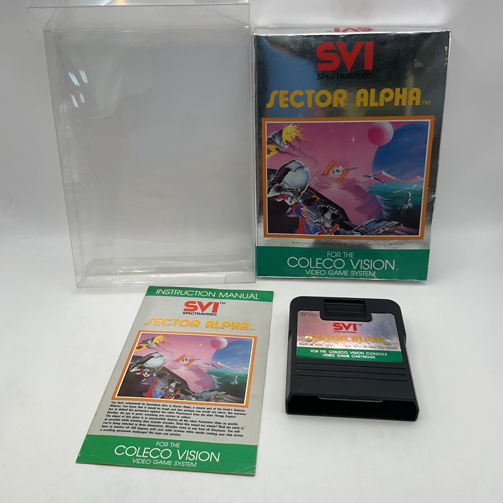 Sector Alpha (Colecovision 1984) Complete In Box W Instructions CIB RARE