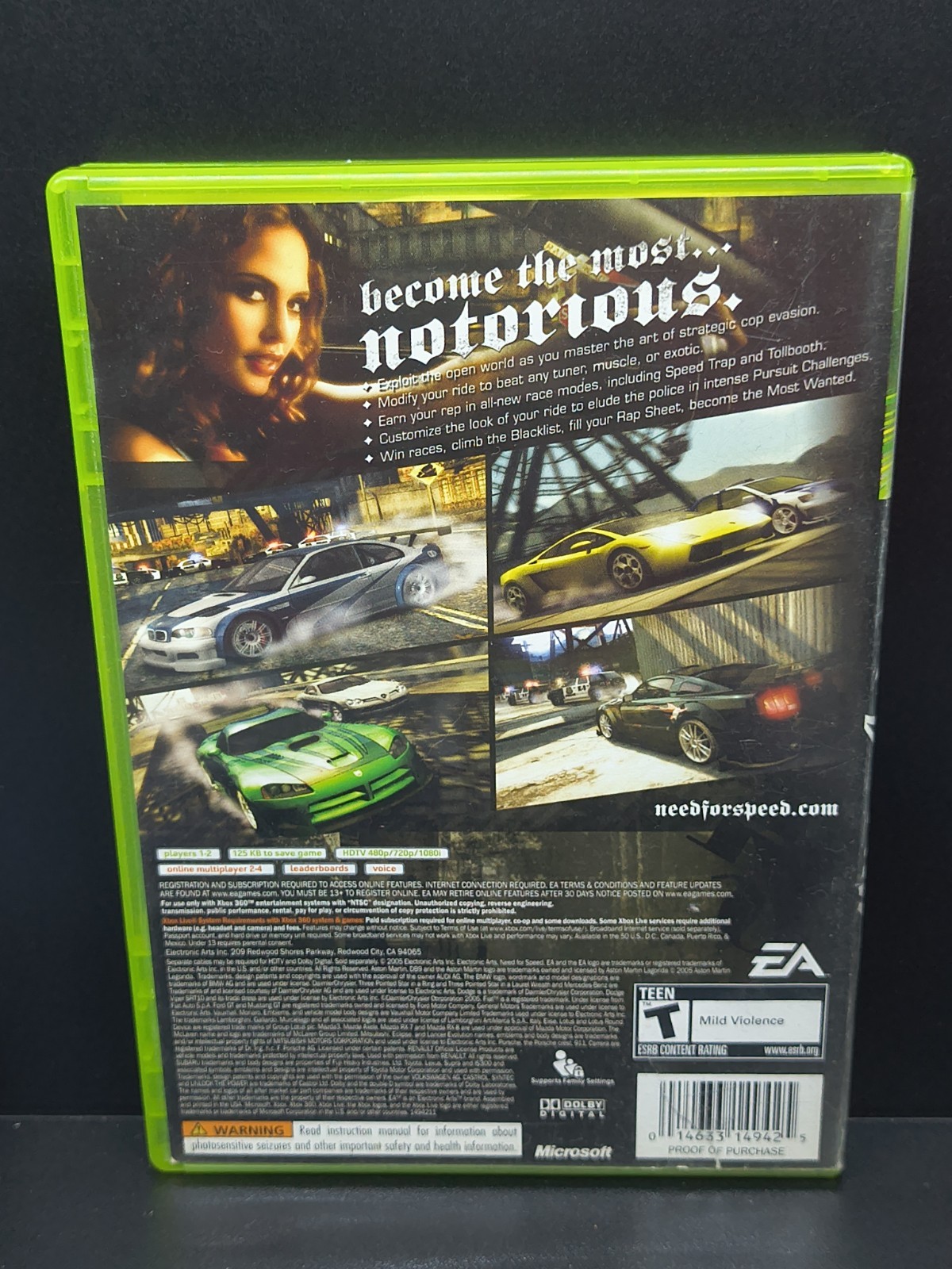 Need For Speed Most Wanted (Microsoft Xbox 360) CIB Complete