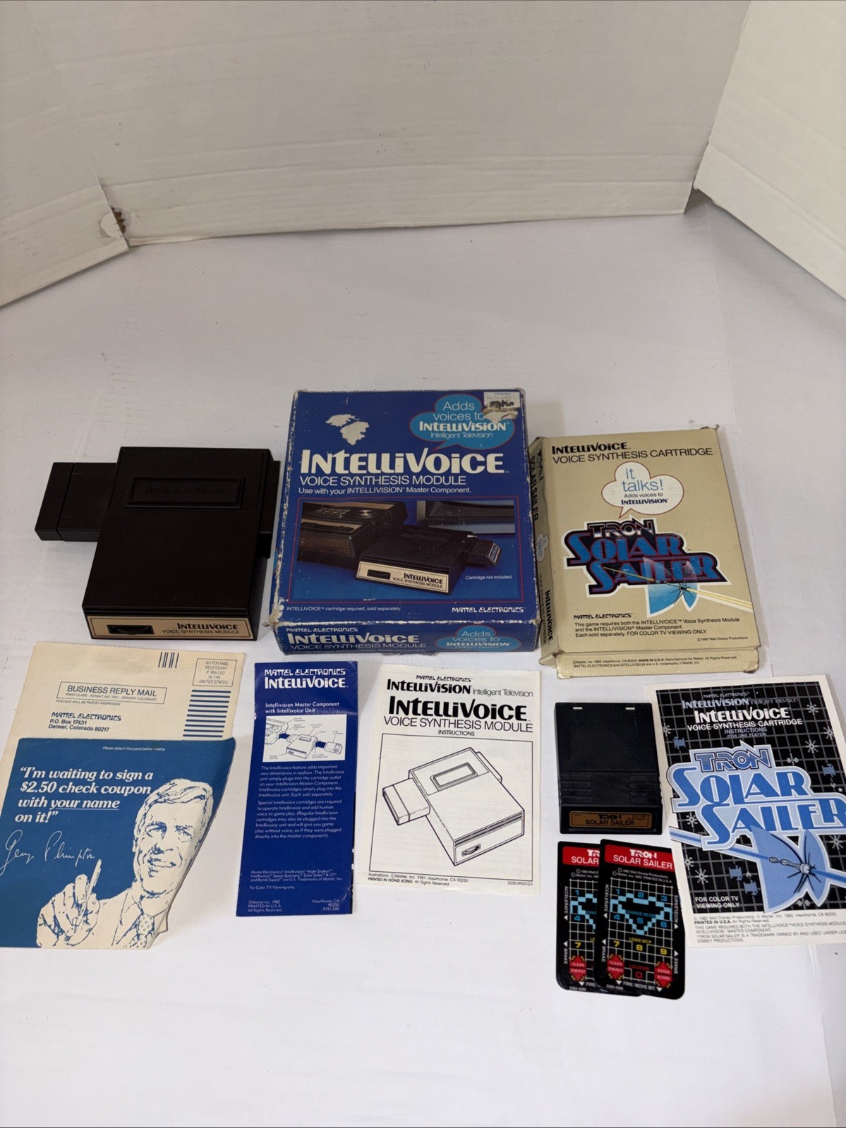 Mattel Intellivision Intellivoice Voice Synthesis Module Boxed Tested W/ Tron