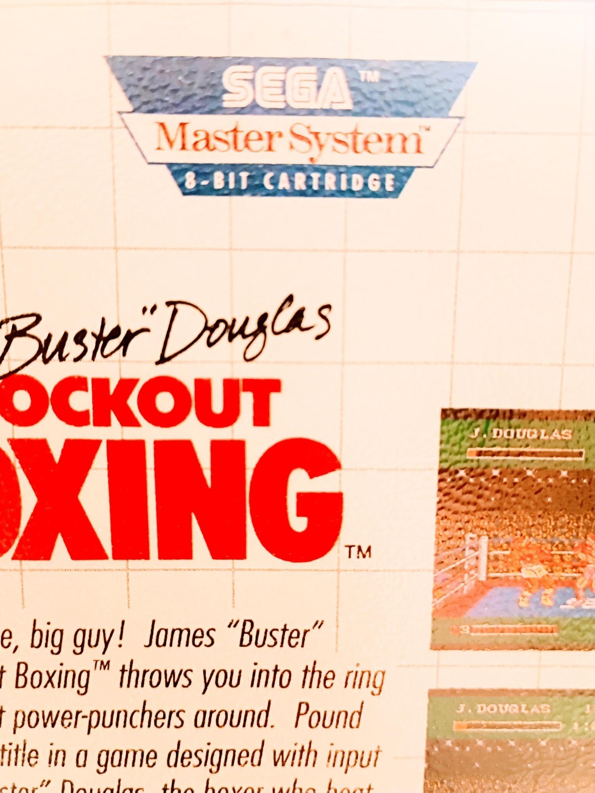 James “Buster” Douglas Knockout Boxing (Sega Master System) Box and Cartridge