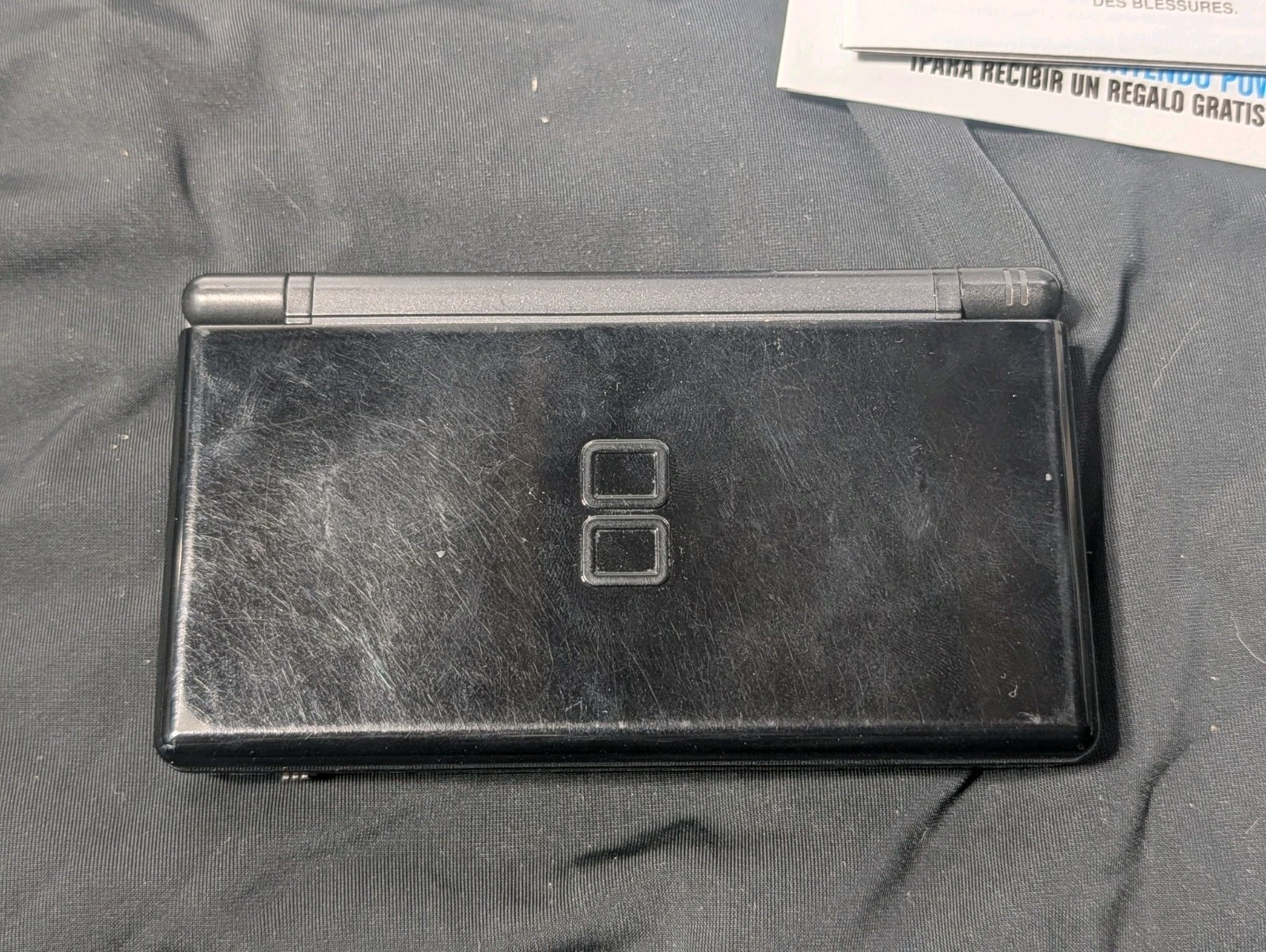 Nintendo DS Lite Onyx Black Handheld Console CIB Original Box Manuals