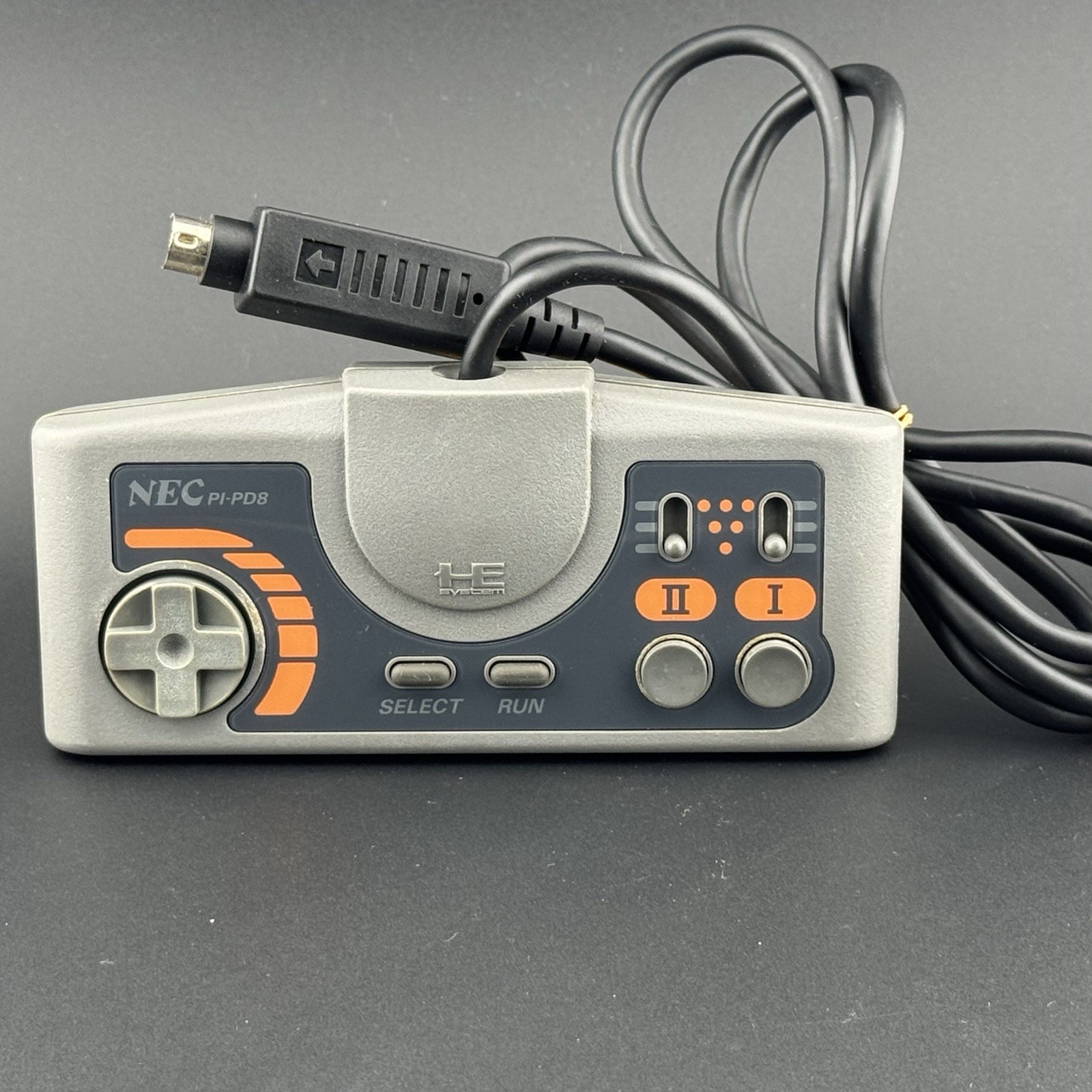 NEC PC Engine Turbo Pad Gray Gamepad Controller PI-PD8 Tested Japan | US SELLER