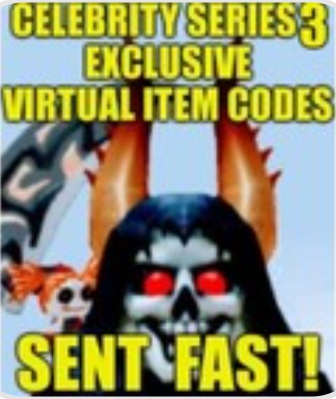 Celebrity Series 3 Exclusive Virtual Item Code Messaged FAST
