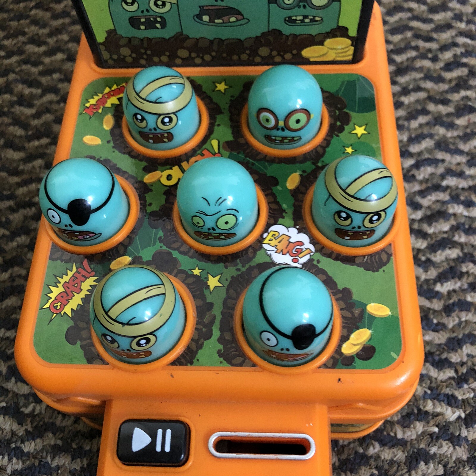 ZOMBIE WAR WhacK A Zombie Party Game LED Score Board Like Whack A Mole Game