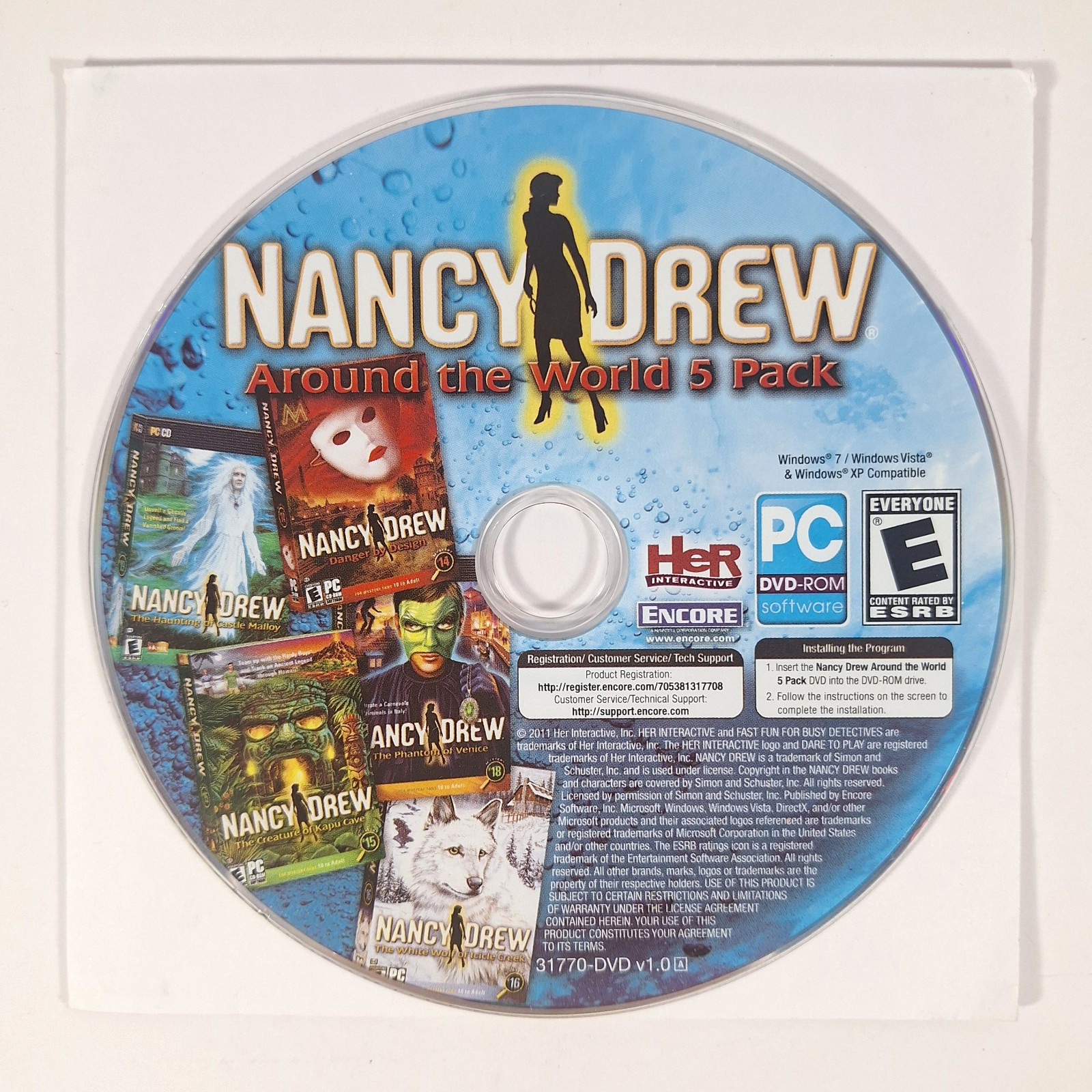 Nancy Drew PC Games Lot Collector’s Edition Tin, Triple Threat 1 and 2, Ultimate