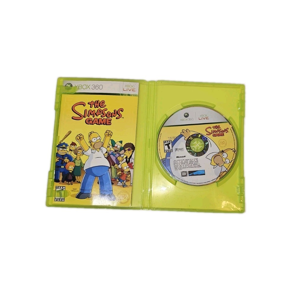 “The Simpsons Game” Xbox 360 EA 2007 with Manual – No Poster