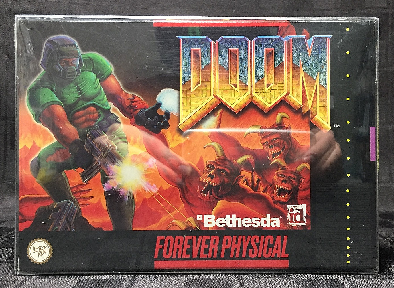NEW sealed DOOM Super Nintendo LIMITED RUN GAMES Bethesda SNES Forever Physical