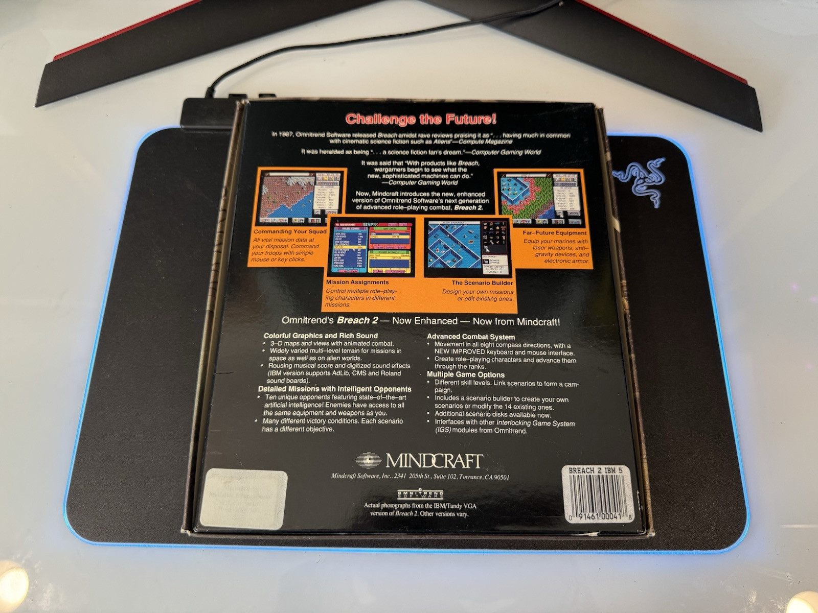Breach 2 Mindcraft Game – (IBM, 1990) 3.5” Floppy – Big Box PC Computer Game