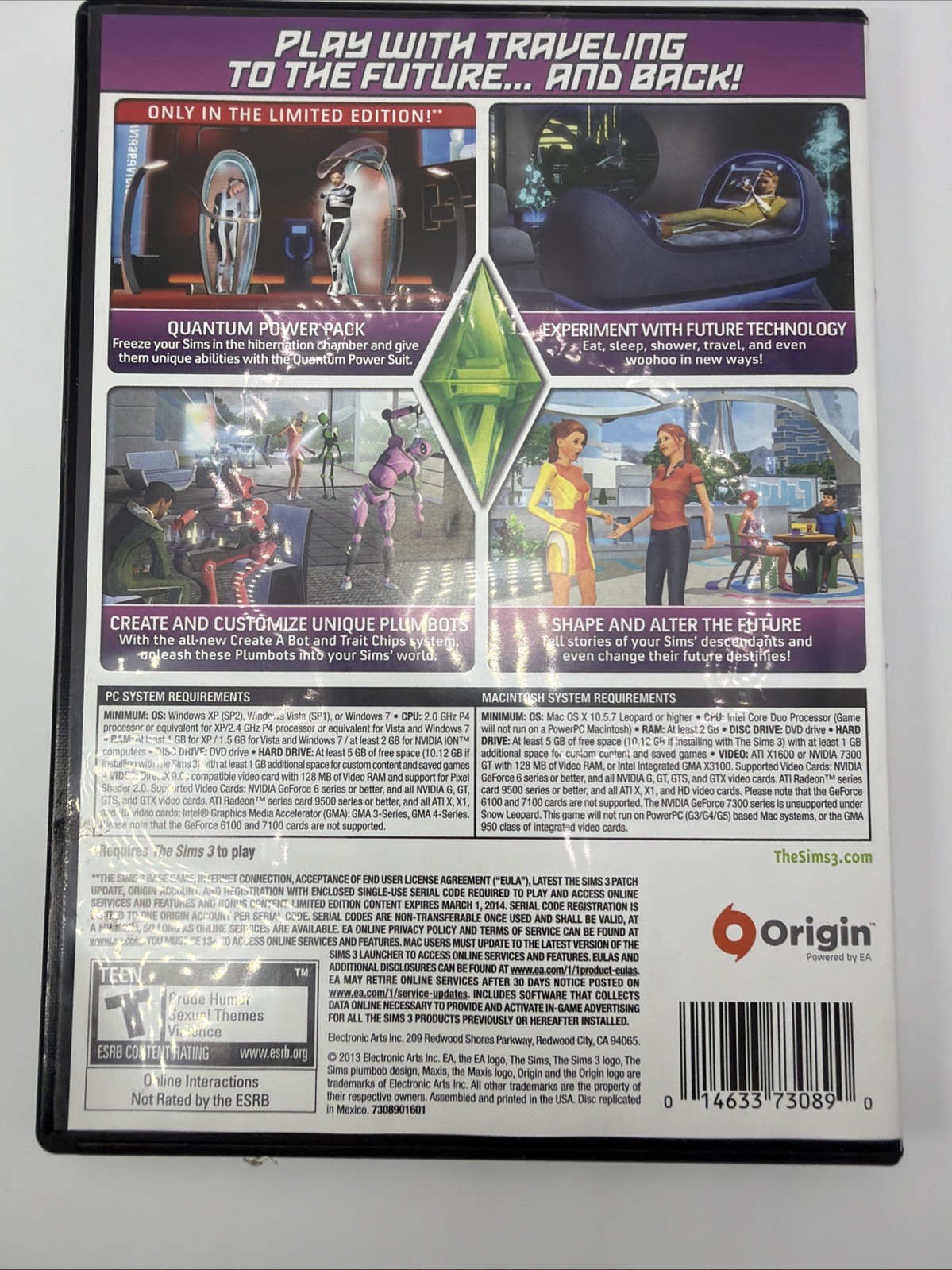 The Sims 3 Into the Future – PC/Mac Limited Edition Expansion Pack, EA 2013