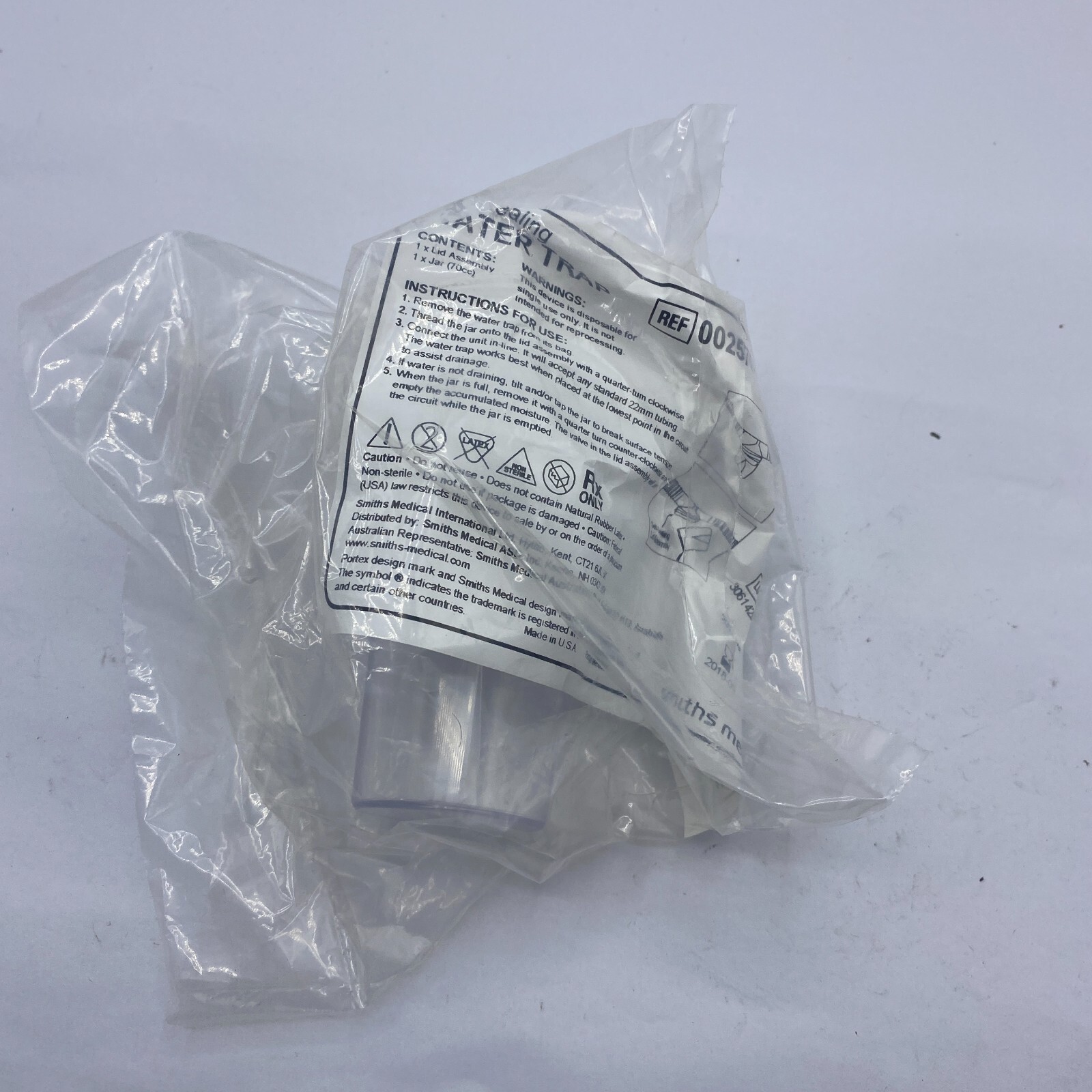 LOT OF 3 SMITH MEDICAL DISPOSABLE PORTEX WATER TRAP SELF SEALING 00257 ⭐
