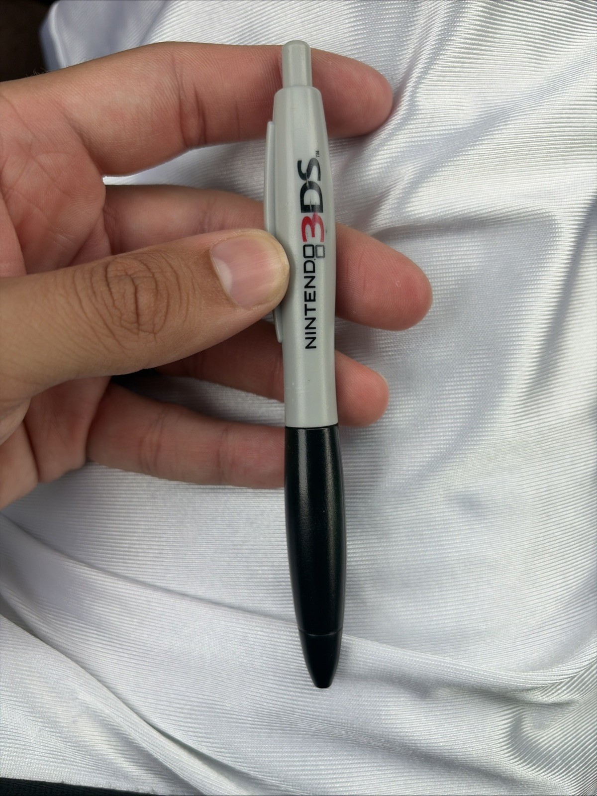 Nintendo 3DS Retractable Stylus Pen Black & Grey Rare Hard To Find
