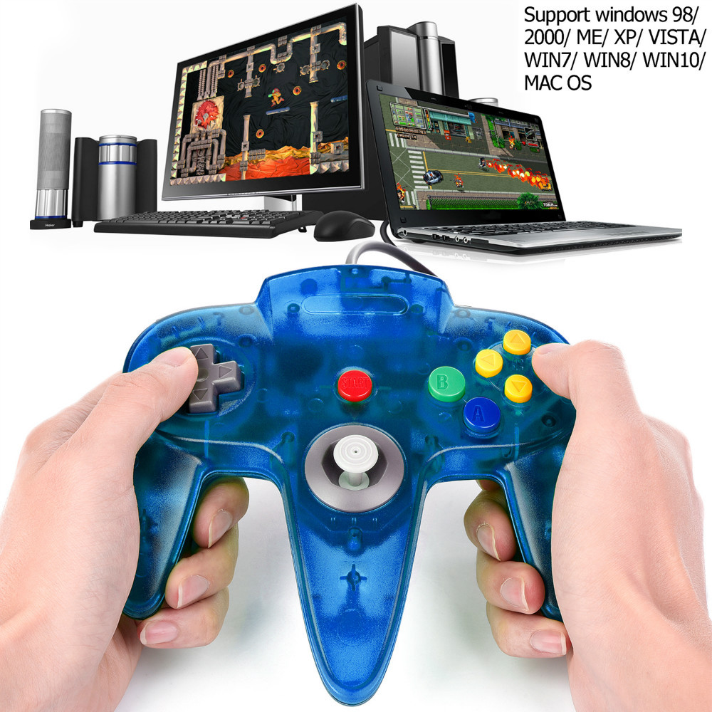 For N64 PC MAC Raspberry Pi Controller Retro Wired USB Classic Games Joystick