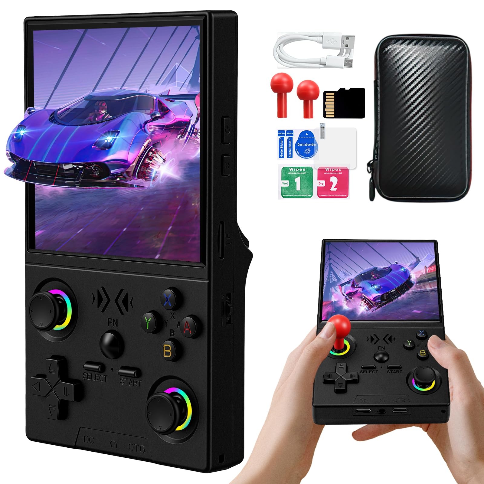 XF40V Retro Handheld Game Console, Retro Gaming Console 4.0” IPS Screen Linu…