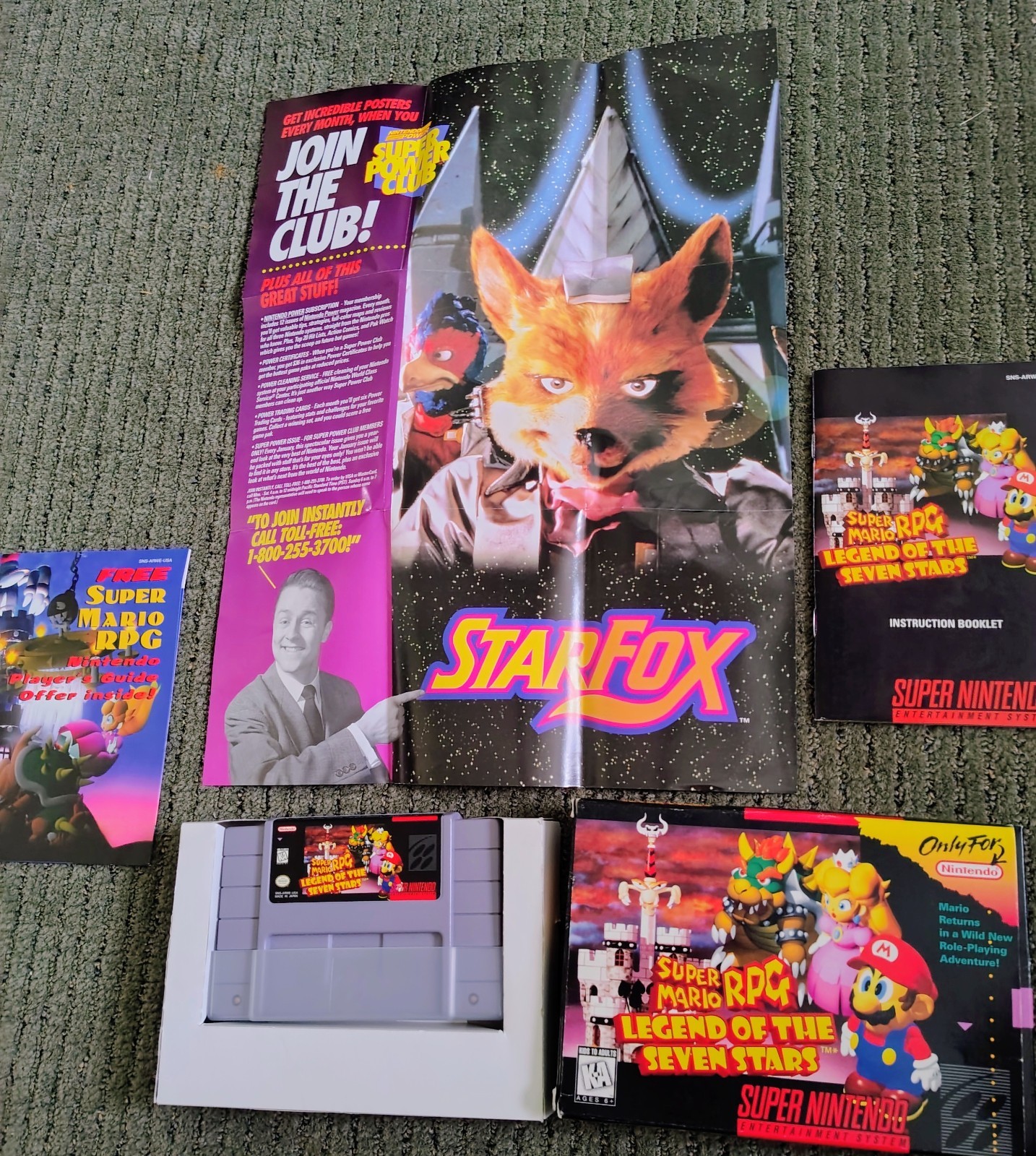 Super Mario RPG Legend of the Seven Stars Super Nintendo SNES CIB