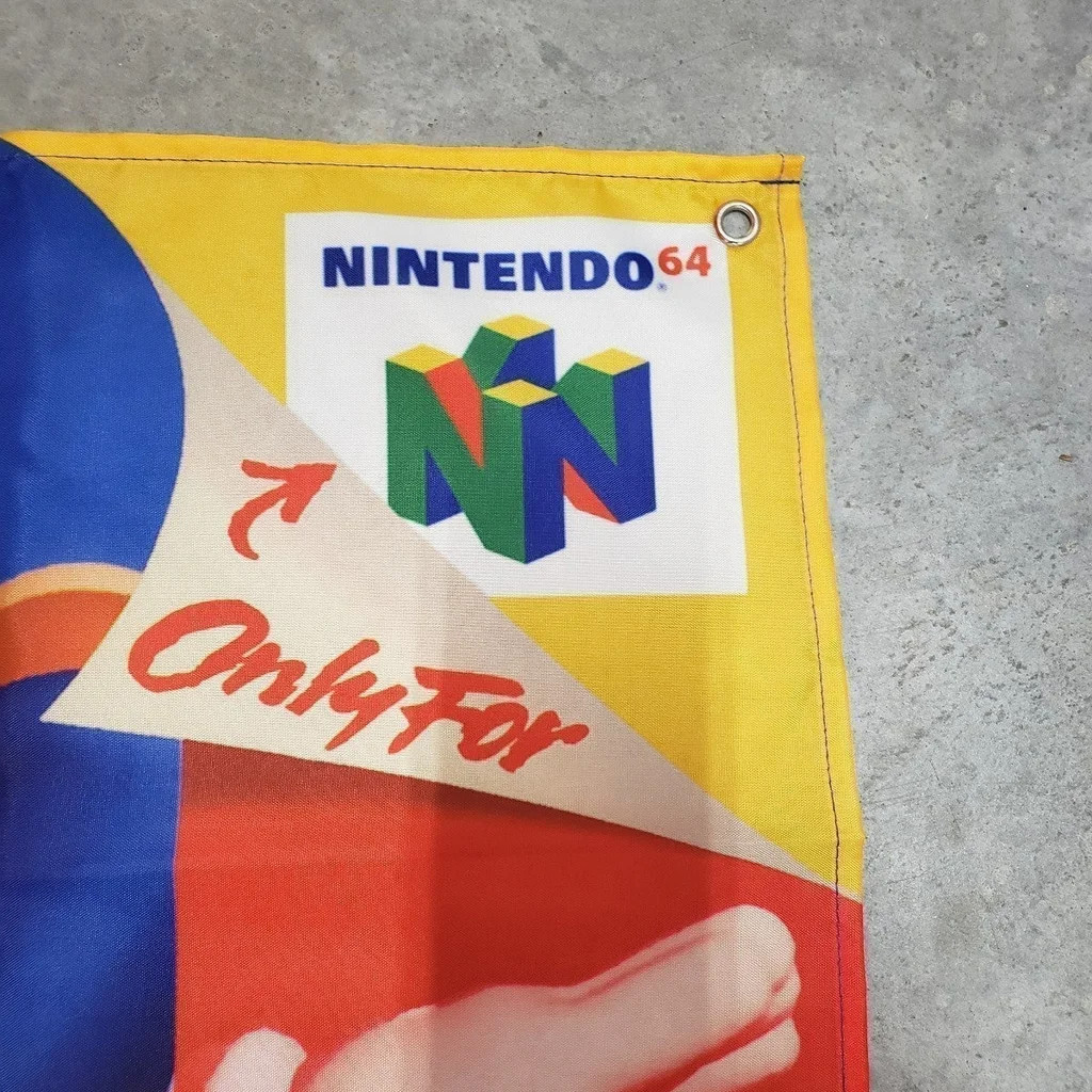 Super Mario 64 Wall Flag Banner Tapestry 2 x 3 Ft, N64