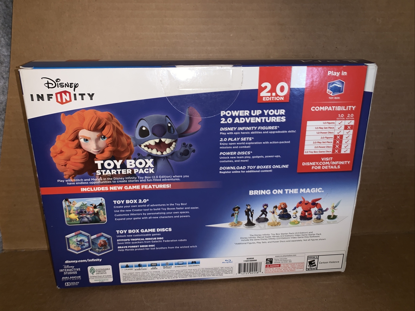 Disney Infinity PS4 2.0 Edition Toy Box Starter Pack Merida And Stitch