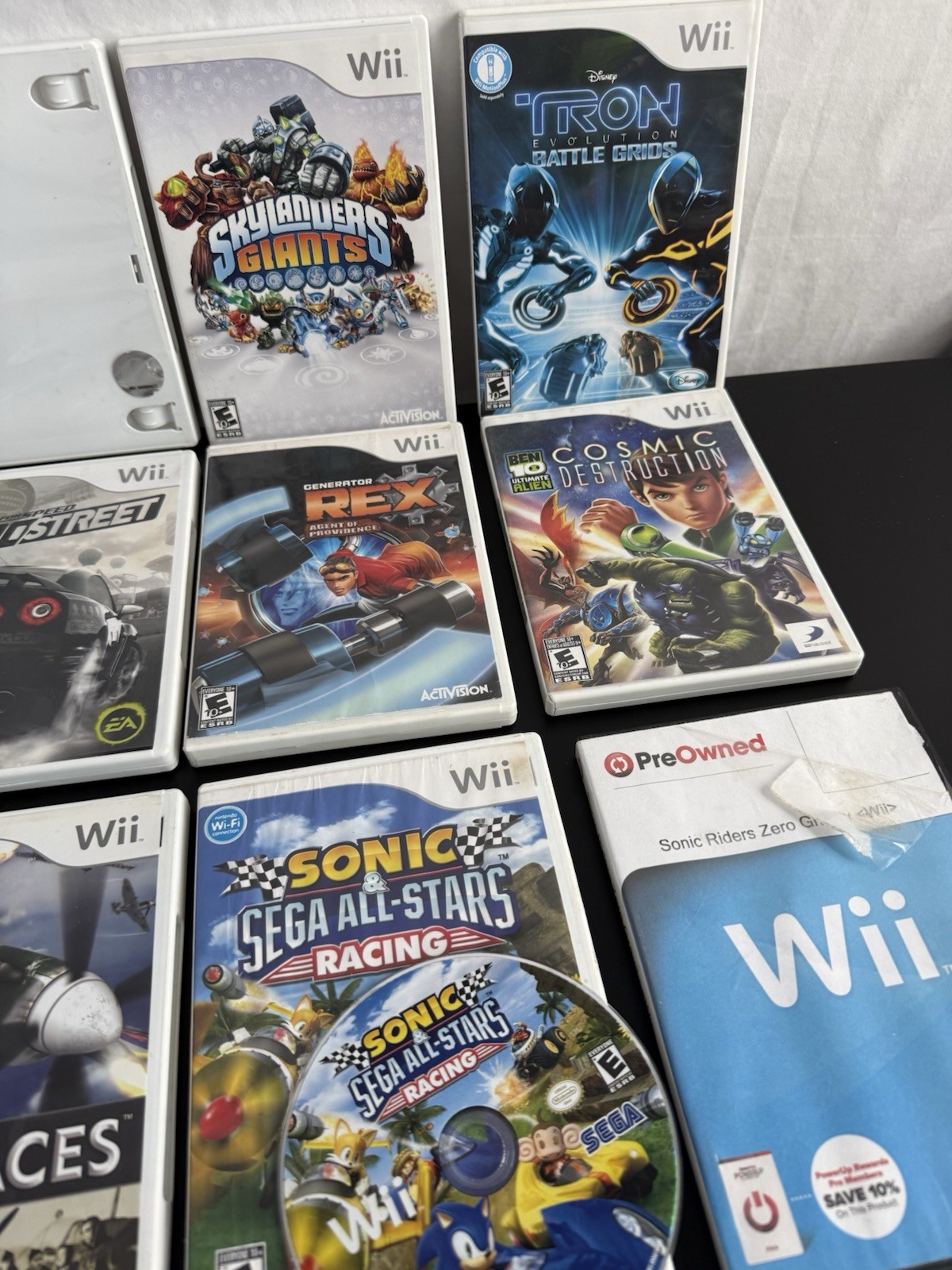 Lot of 19 Wii Games For Kids Boys Rated E Everyone Racing Fishing Skylanders