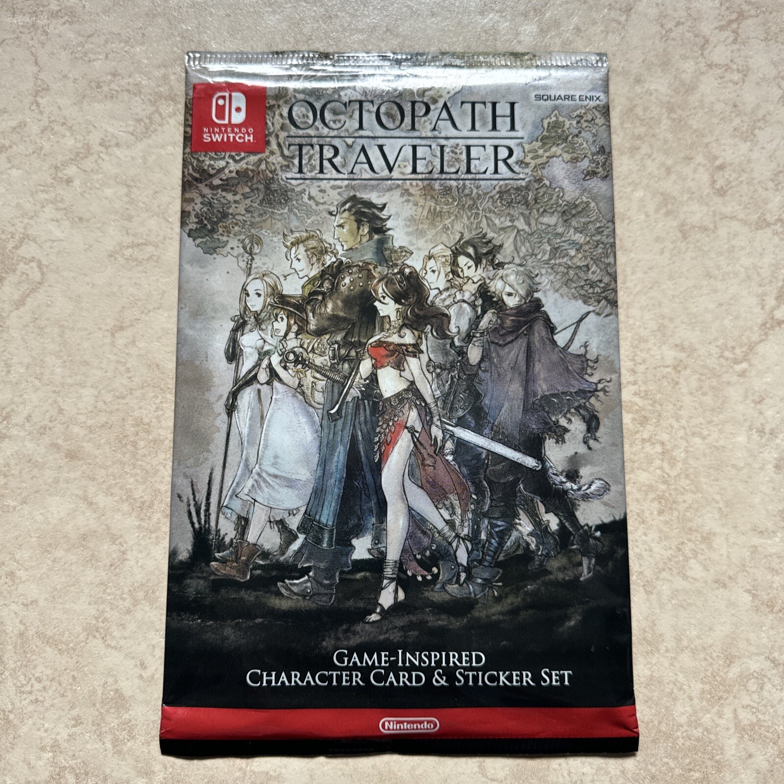 Octopath Traveler Nintendo Switch Promotional Character Card & Sticker Set *NEW*