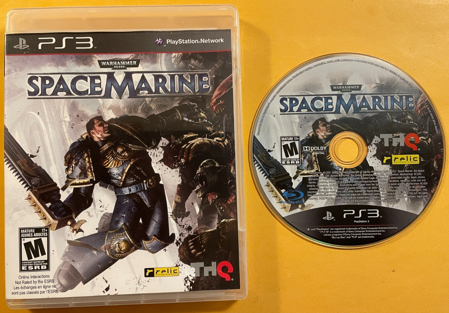 Warhammer 40000: Space Marine (Playstation 3, ps3, 2011) Video Game CIB Complete