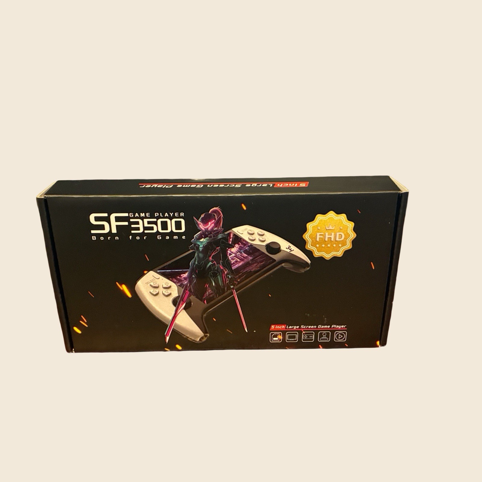 SF3500 Retro Handheld Gaming System 5 Inch Screen Game Player Dual Core NEW