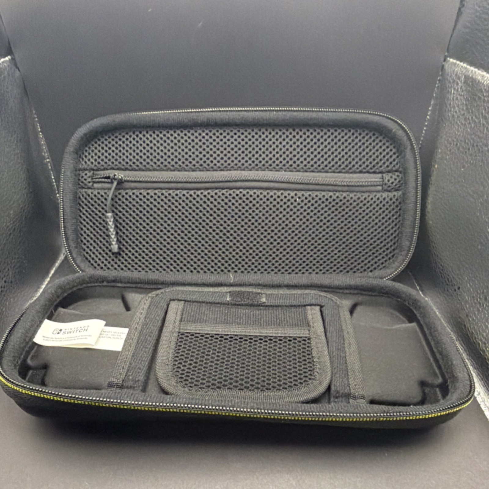 Nintendo Switch Black Yellow Star Design Padded Hard Shell Carrying Case 2023