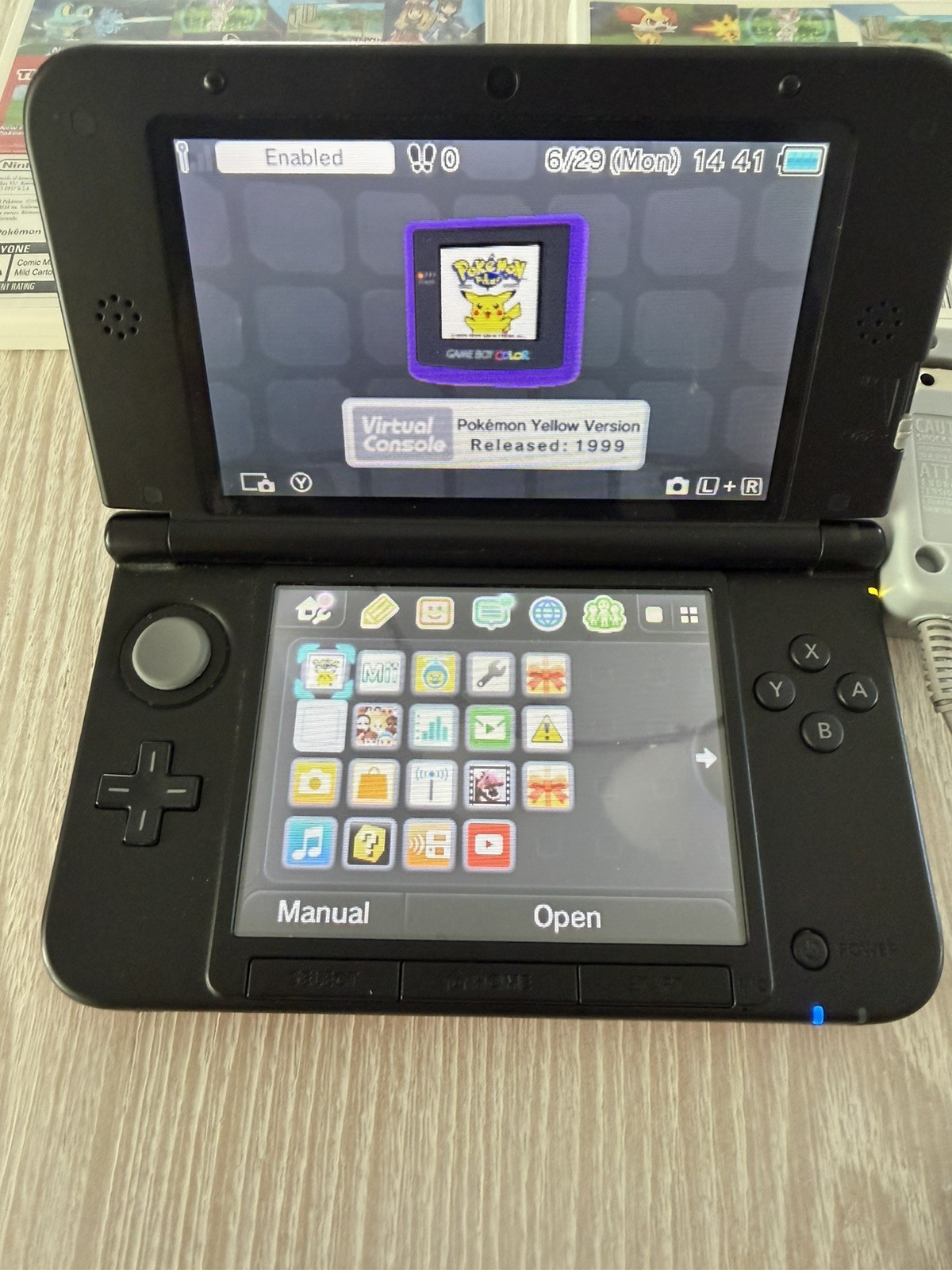 Nintendo 3DS XL Pokémon X and Y Red Handheld Console SPR-001 Tested w X&Y games