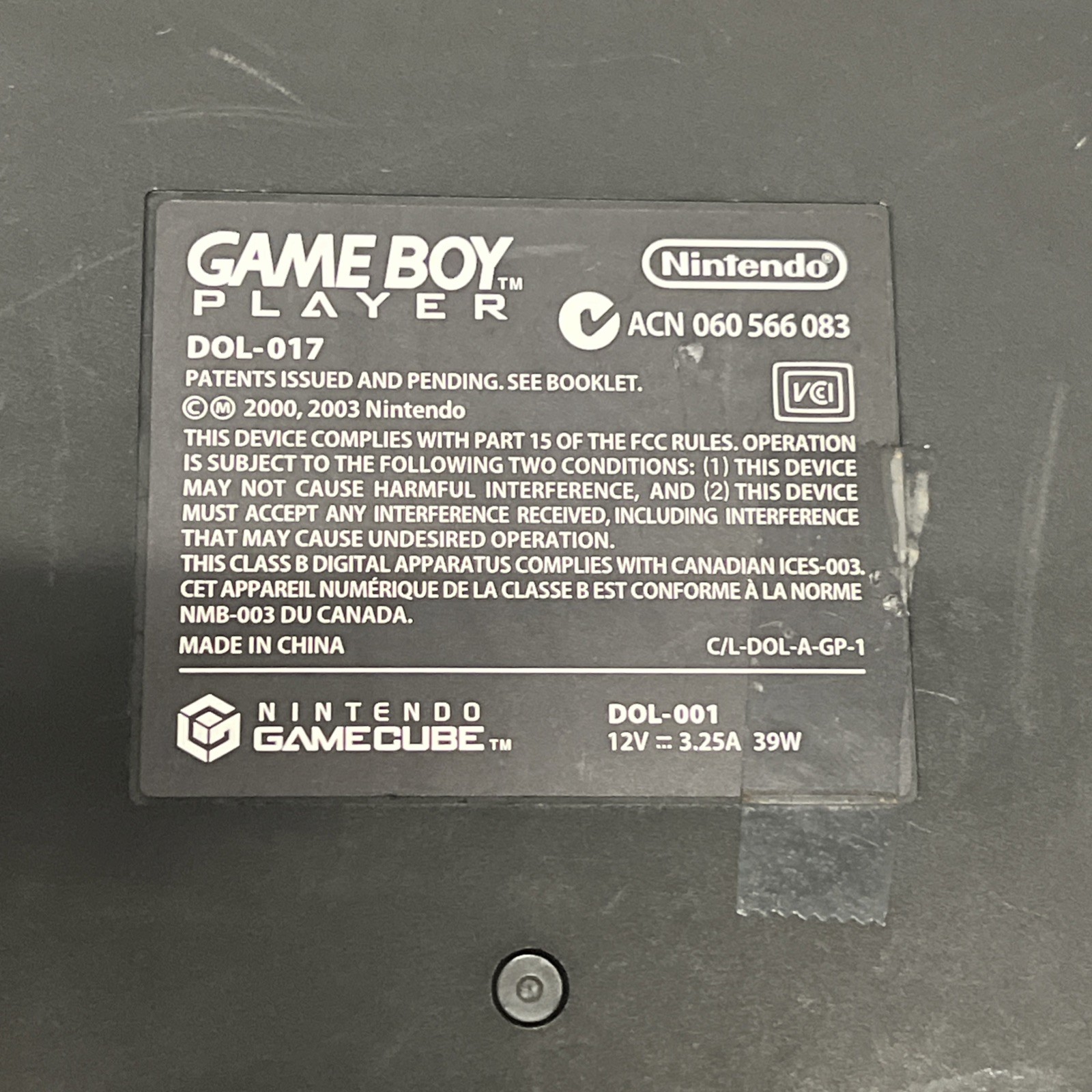 Game Boy Player DOL-017 Nintendo GameCube DOL-001